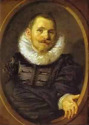Frans Hals - Portrait Of A Man In A Travellers Hat 1660-66