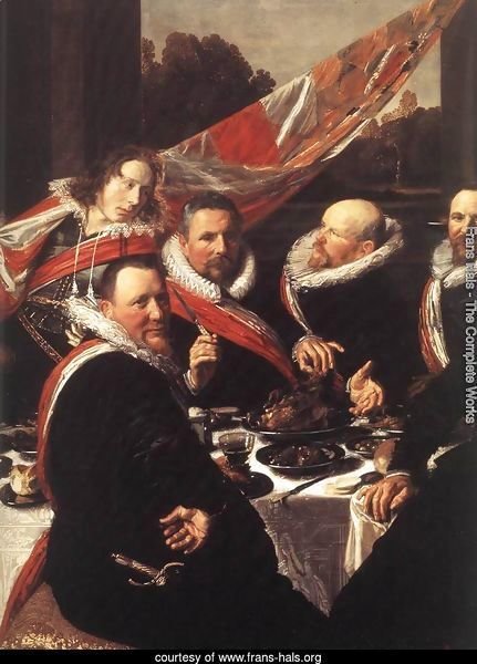 Banquet of the Officers of the St George Civic Guard  (detail)  1616