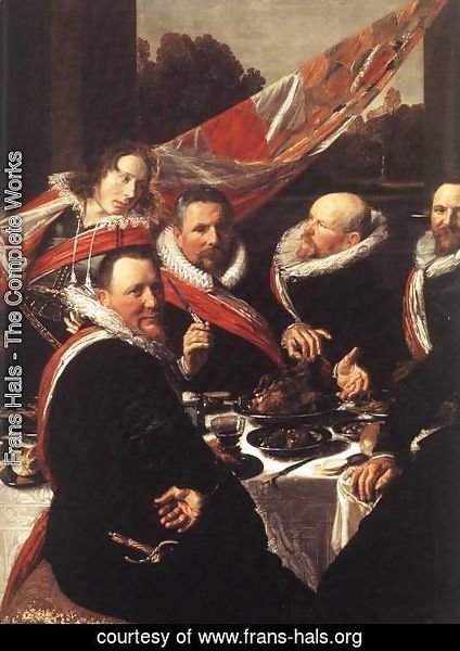 Frans Hals - Banquet of the Officers of the St George Civic Guard  (detail)  1616