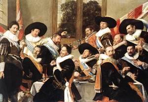 Frans Hals - Banquet of the Officers of the St Hadrian Civic Guard Company (2)  c. 1627
