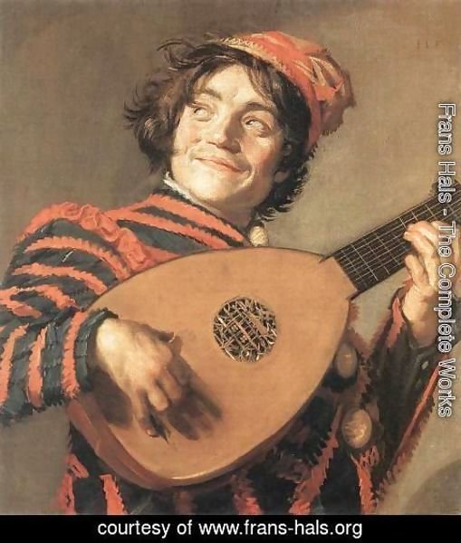 Frans Hals - Buffoon Playing a Lute c. 1623