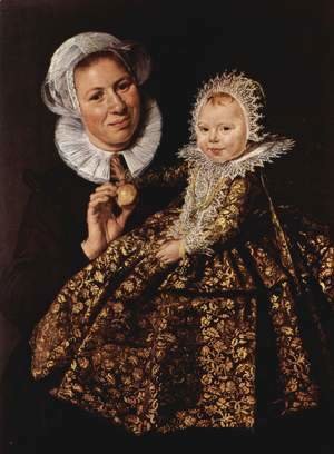 Frans Hals - Catharina Hooft with her Nurse  1619-20