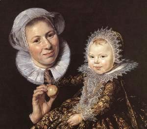 Frans Hals - Catharina Hooft with her Nurse (detail 1) 1619-20
