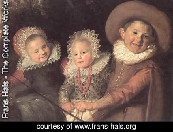 Frans Hals - Three Children with a Goat Cart (detail)  c. 1620