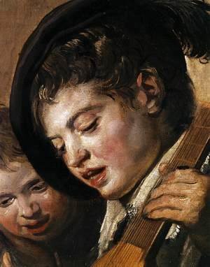 Frans Hals - Two Boys Singing (detail)  c. 1625