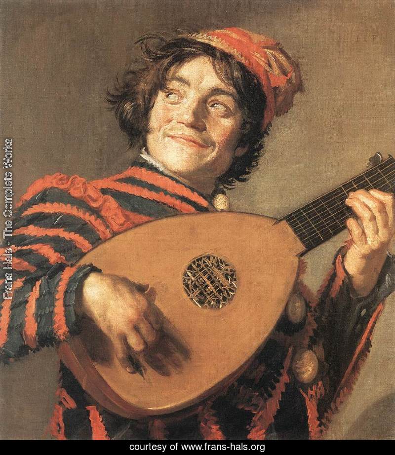 Buffoon Playing a Lute c. 1623
