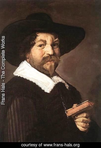 Frans Hals - Portrait of a Man Holding a Book  1640-43