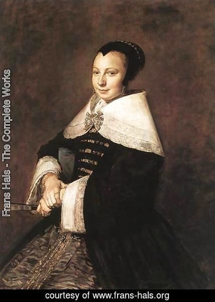 Frans Hals - Portrait of a Seated Woman Holding a Fan  1648-50