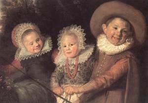 Three Children with a Goat Cart (detail)  c. 1620