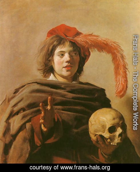 Frans Hals - Young Man with a Skull (Vanitas)  1626-28